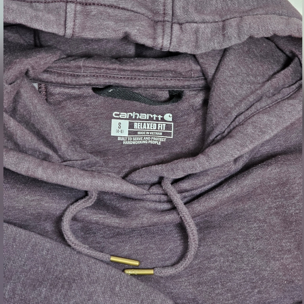 Carhartt Women's Relaxed Fit Hoodie Small TS2790-W Purple EUC - Picture 9 of 12